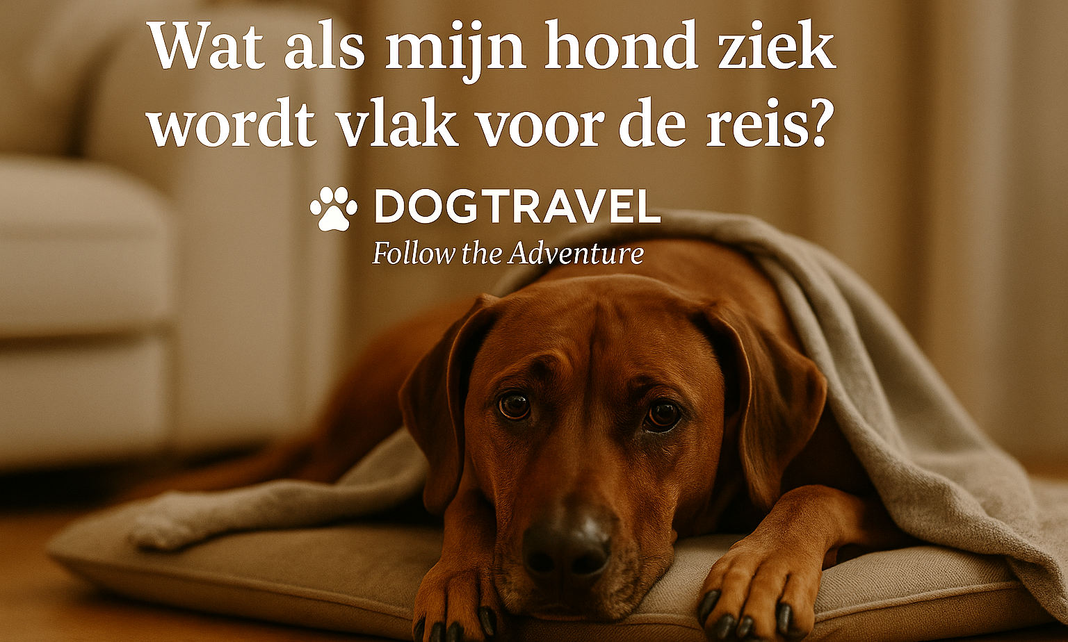 Ziek vlak voor de reis